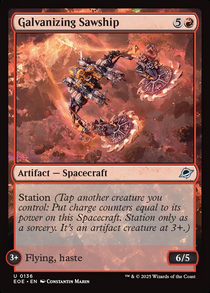 Galvanizing Sawship EOE-136 Edge of Eternities Magic card