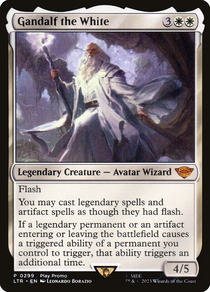 Gandalf the White LTR-299 The Lord of the Rings: Tales of Middle-earth Magic card