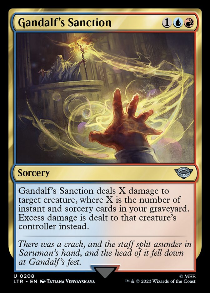 Gandalf's Sanction LTR-208 The Lord of the Rings: Tales of Middle-earth Magic card