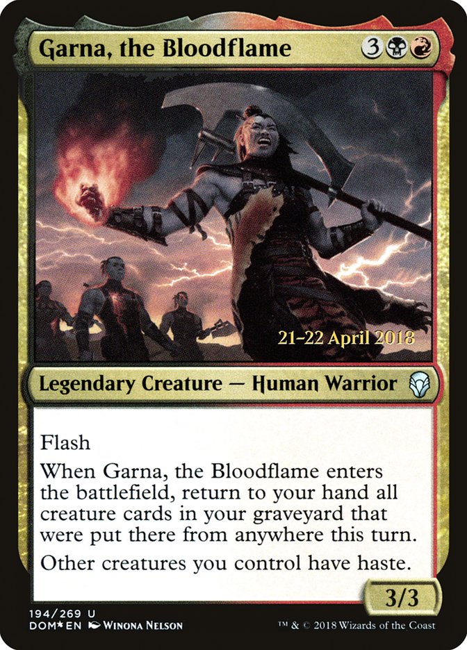 Garna, the Bloodflame PDOM-194S Dominaria Promos Magic card