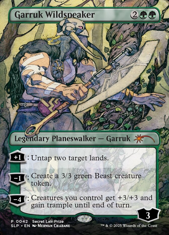 Garruk Wildspeaker SLP-42 Secret Lair Showdown Magic card