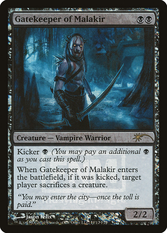 Gatekeeper of Malakir F10-11 Friday Night Magic 2010 Magic card