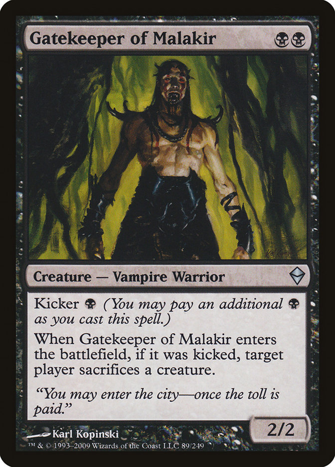 Gatekeeper of Malakir ZEN-89 Zendikar Magic card