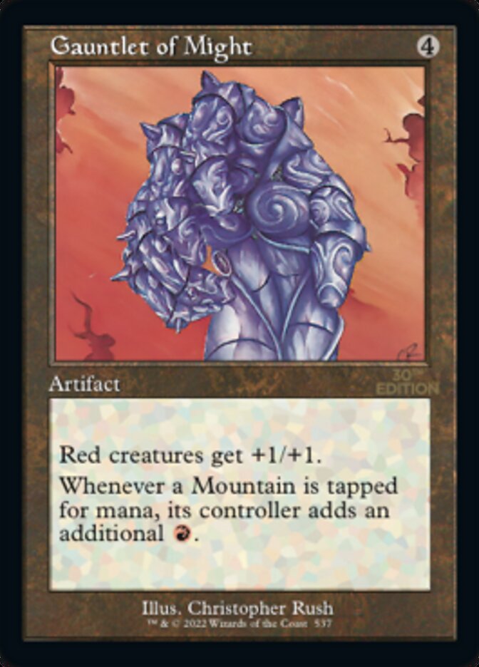 Gauntlet of Might 30A-537 30th Anniversary Edition Magic card