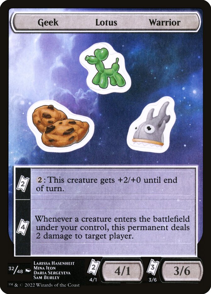 Geek Lotus Warrior SUNF-32 Unfinity Sticker Sheets Magic card
