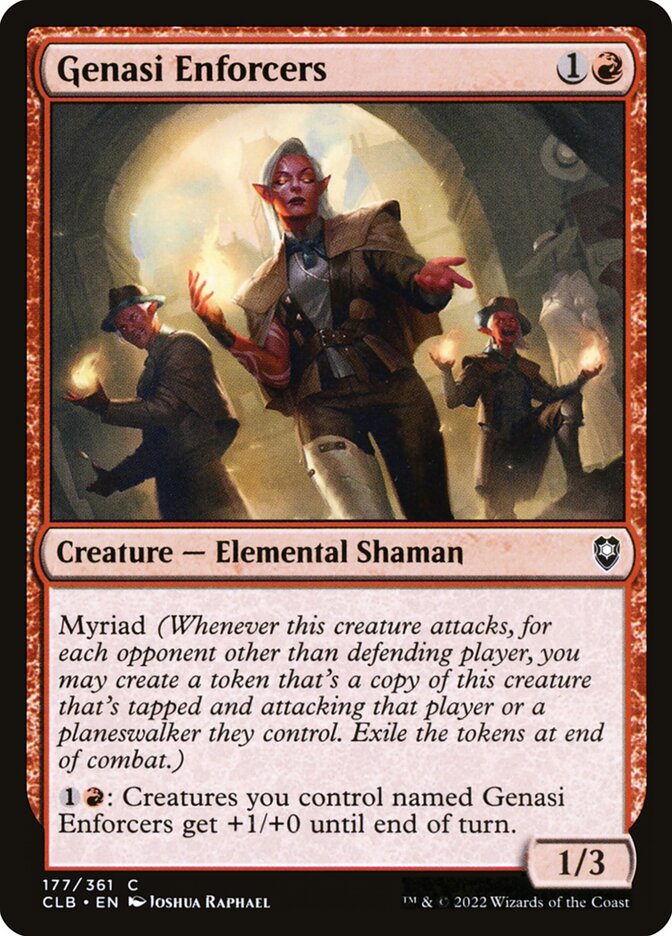 Genasi Enforcers CLB-177 Commander Legends: Battle for Baldur's Gate Magic card