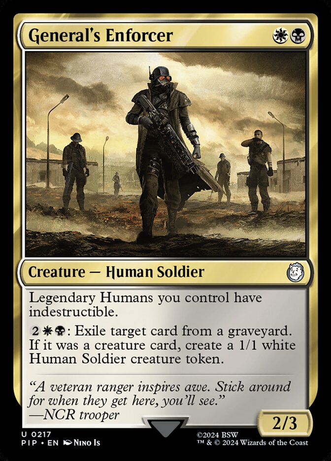General's Enforcer PIP-217 Fallout Magic card