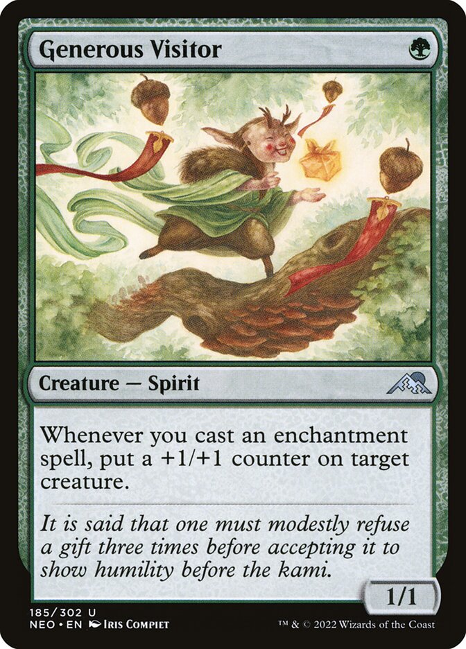 Generous Visitor NEO-185 Kamigawa: Neon Dynasty Magic card