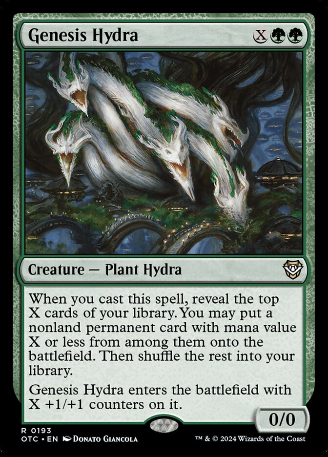 Genesis Hydra OTC-193 Outlaws of Thunder Junction Commander Magic card