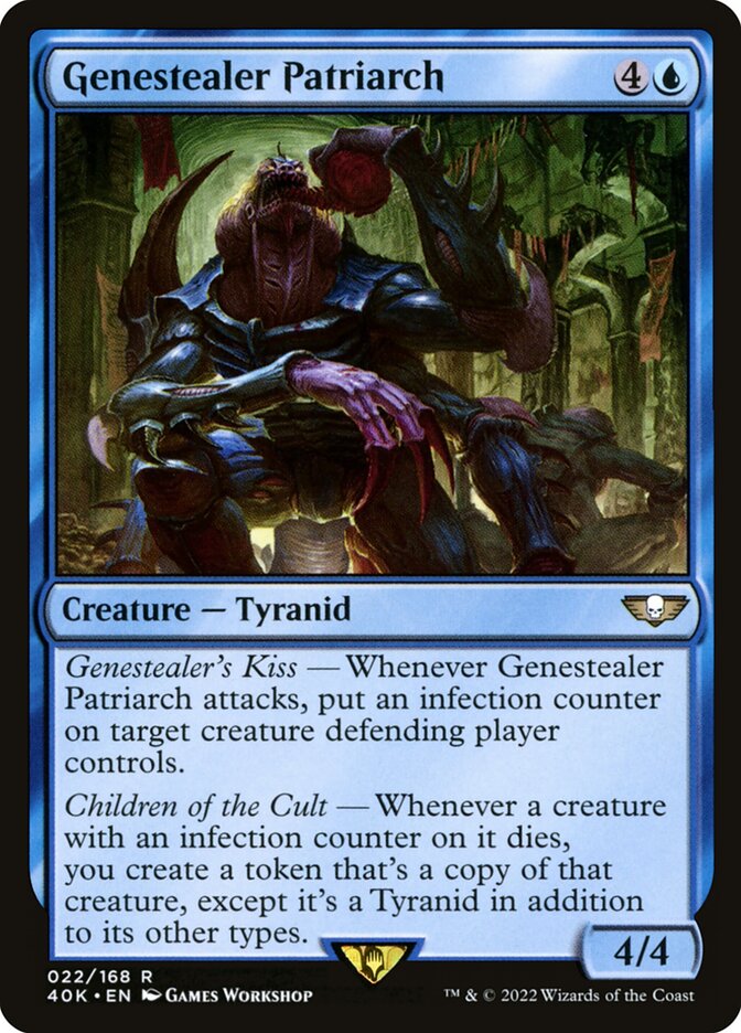Genestealer Patriarch 40K-22 Warhammer 40,000 Commander Magic card