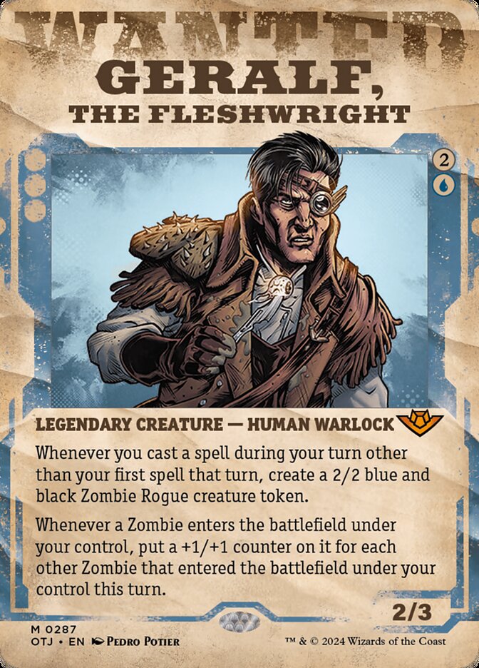 Geralf, the Fleshwright OTJ-287 Outlaws of Thunder Junction Magic card
