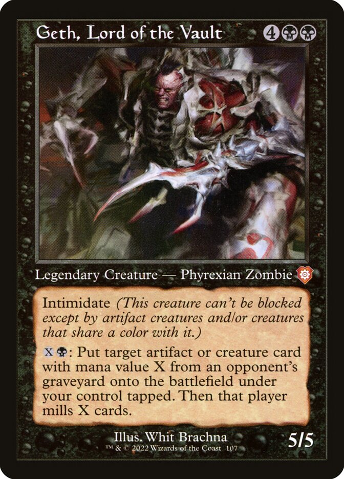Geth, Lord of the Vault BRC-107 The Brothers' War Commander Magic card