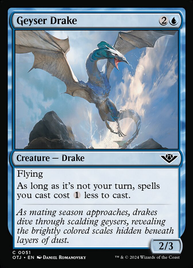 Geyser Drake OTJ-51 Outlaws of Thunder Junction Magic card