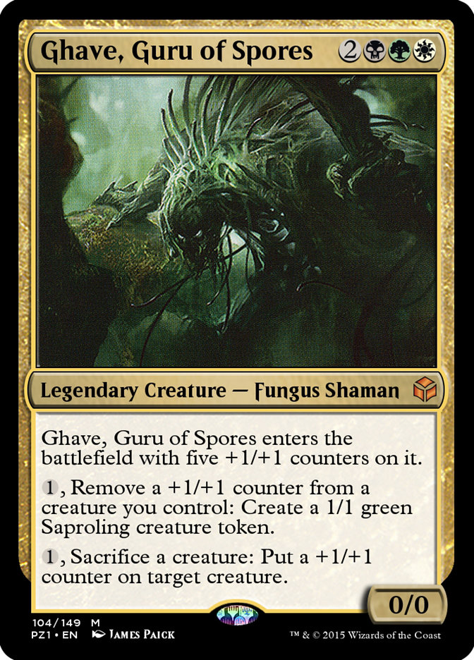 Ghave, Guru of Spores PZ1-104 Legendary Cube Prize Pack Magic card