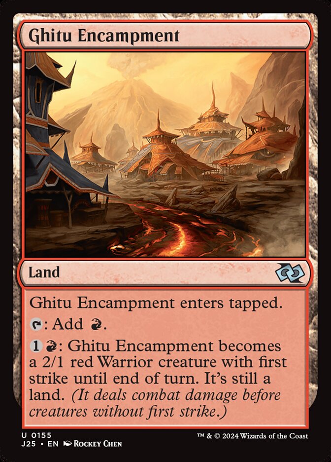 Ghitu Encampment J25-155 Foundations Jumpstart Magic card
