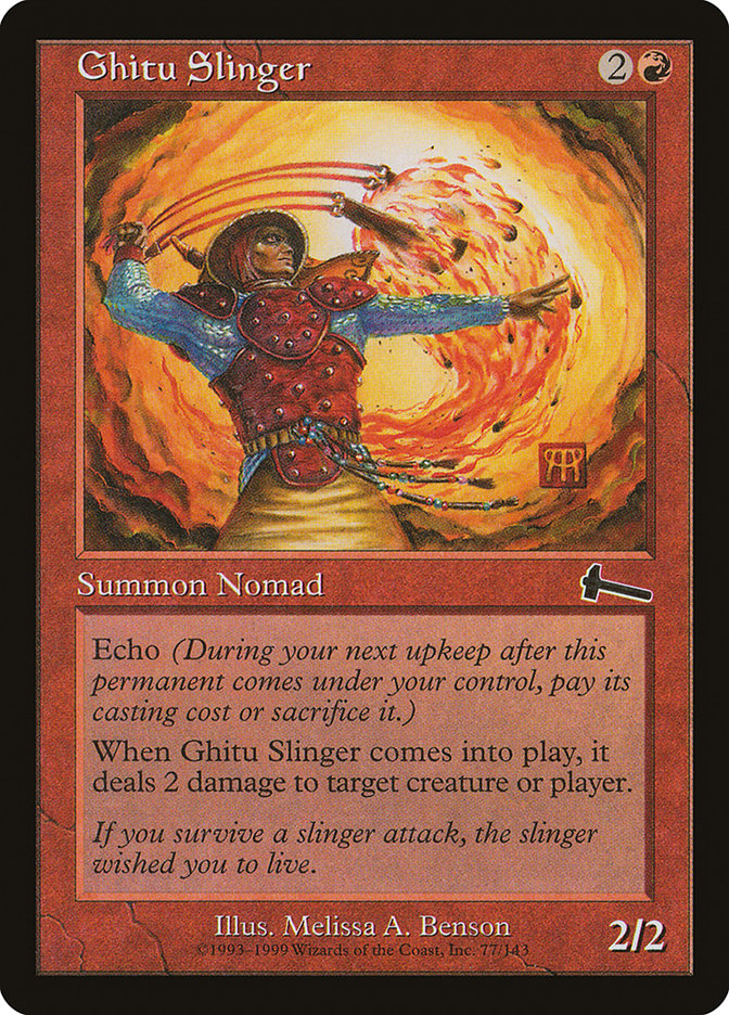 Ghitu Slinger ULG-77 Urza's Legacy Magic card