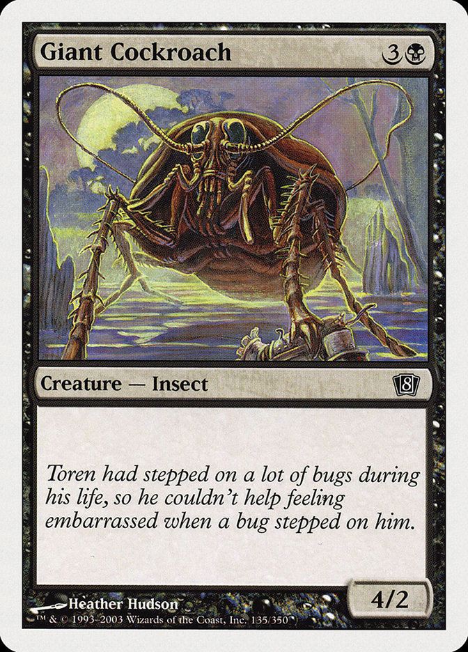 Giant Cockroach 8ED-135 Eighth Edition Magic card