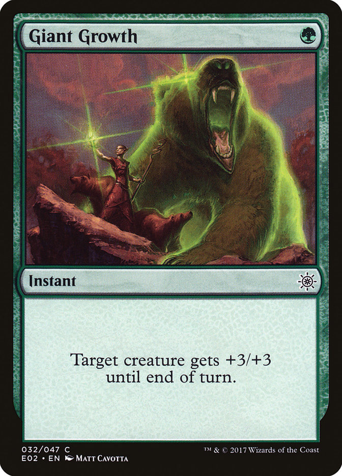 Giant Growth E02-32 Explorers of Ixalan Magic card