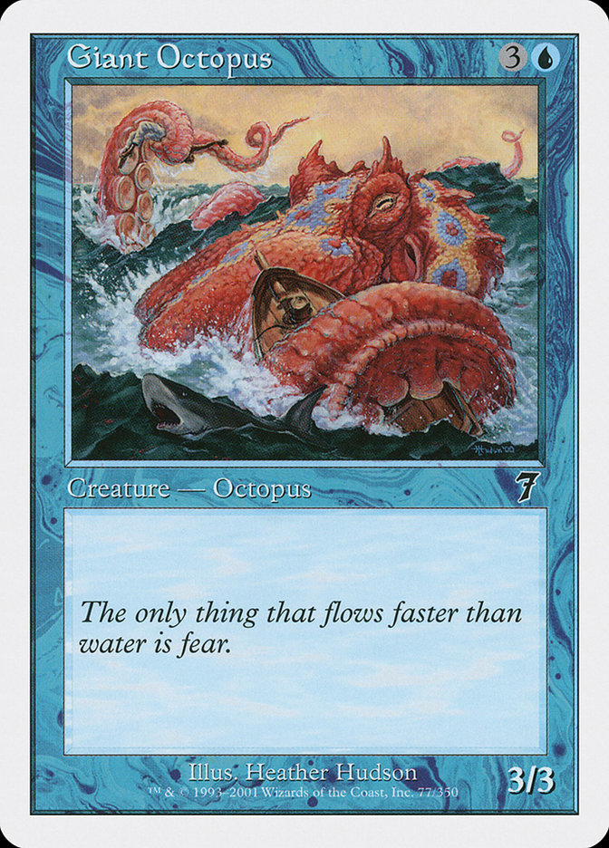 Giant Octopus 7ED-77 Seventh Edition Magic card