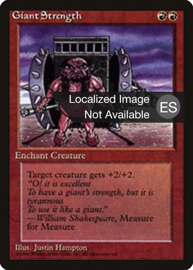 Giant Strength 4BB-196 Fourth Edition Foreign Black Border Magic card