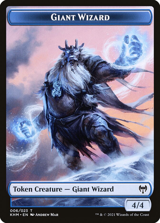 Giant Wizard TKHM-6 Kaldheim Tokens Magic card