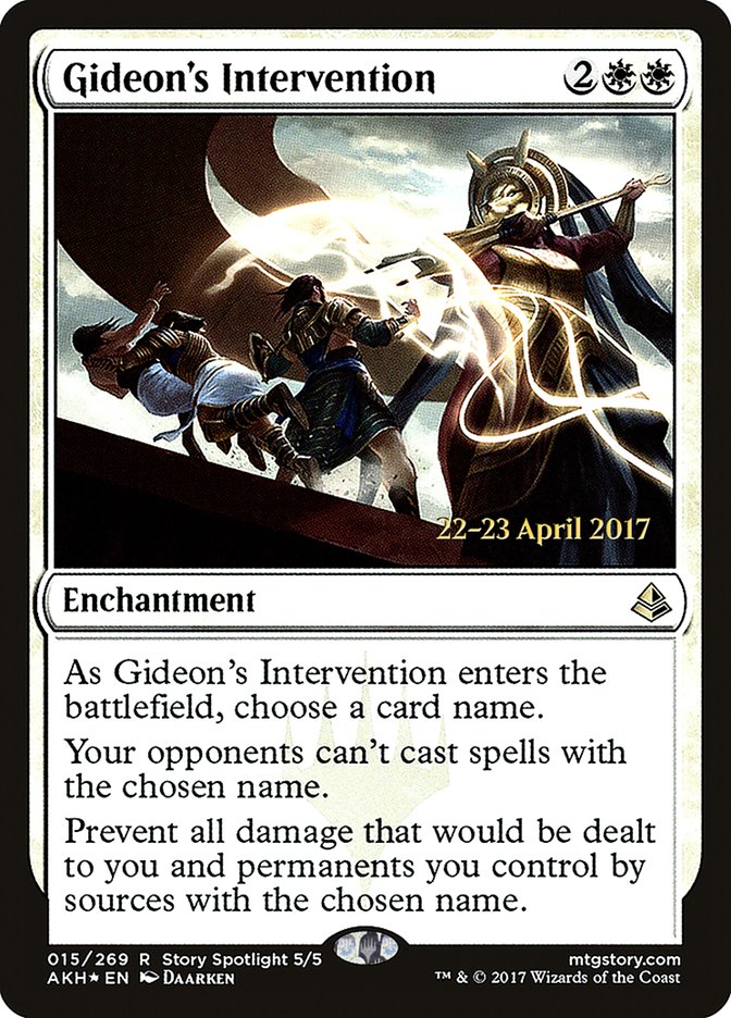 Gideon's Intervention PAKH-15S Amonkhet Promos Magic card