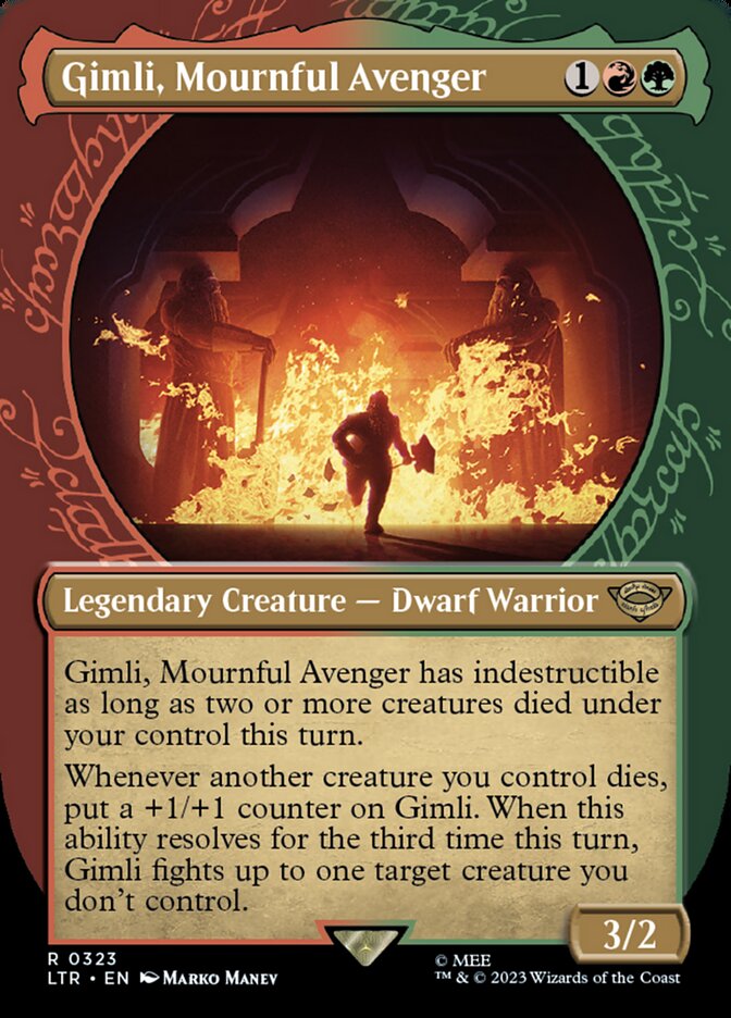 Gimli, Mournful Avenger LTR-323 The Lord of the Rings: Tales of Middle-earth Magic card