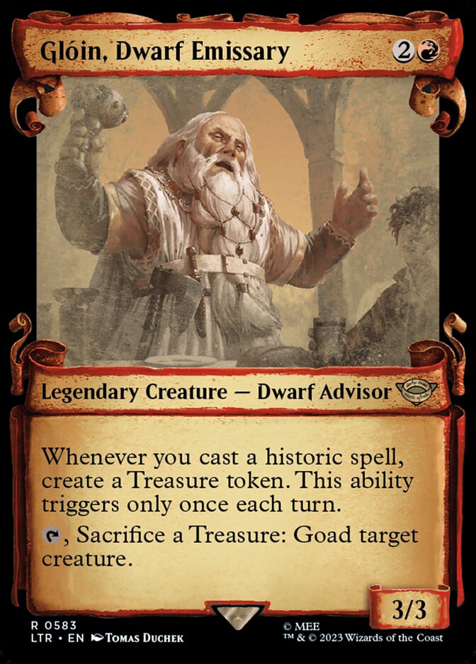Glóin, Dwarf Emissary LTR-583 The Lord of the Rings: Tales of Middle-earth Magic card