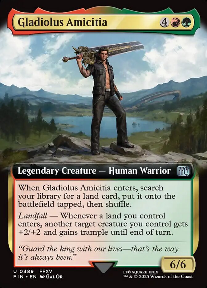 Gladiolus Amicitia FIN-489 Final Fantasy Magic card