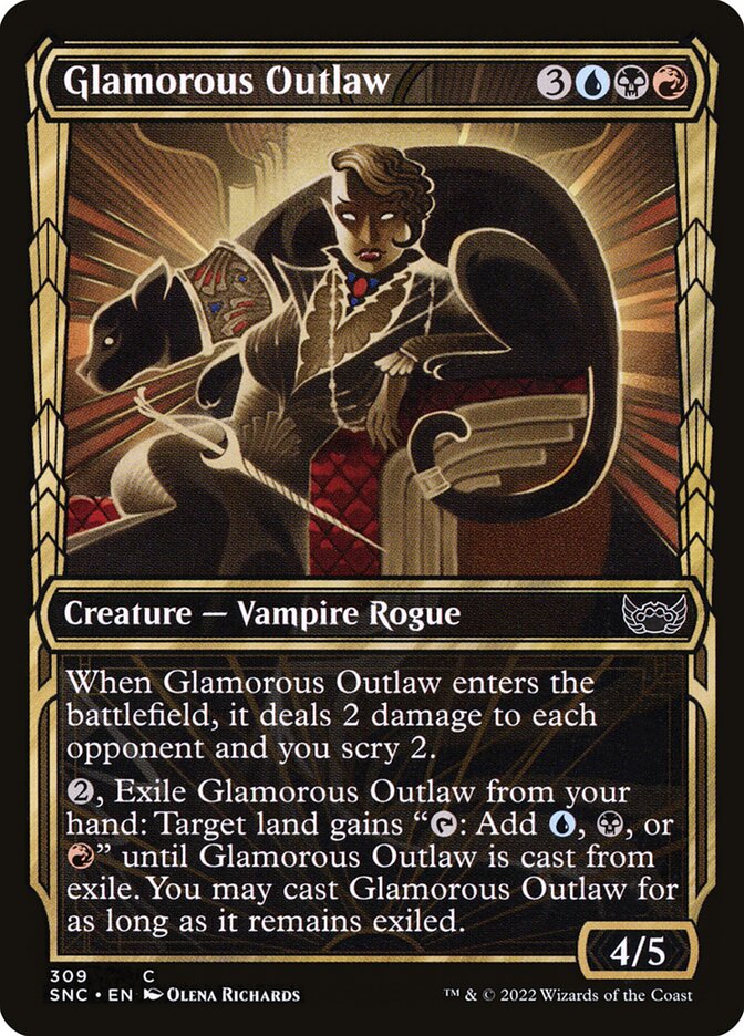 Glamorous Outlaw SNC-309 Streets of New Capenna Magic card