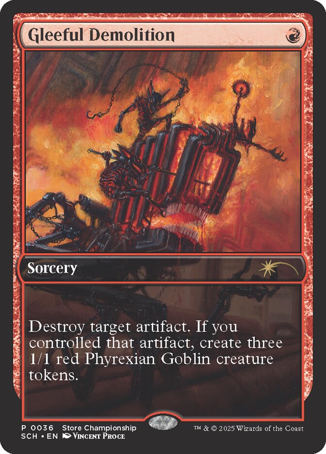 Gleeful Demolition SCH-36 Store Championships Magic card