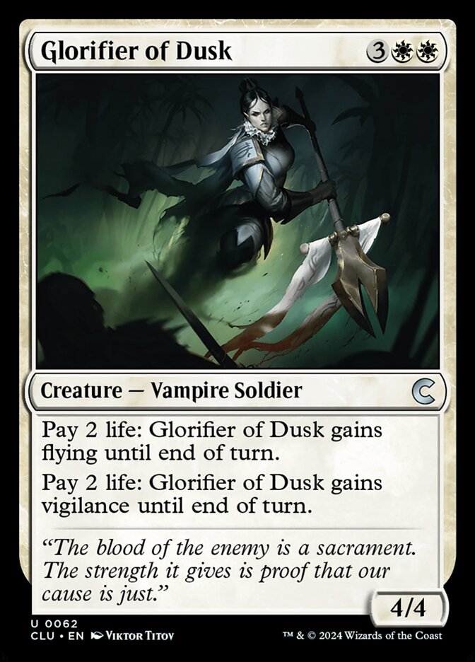 Glorifier of Dusk CLU-62 Ravnica: Clue Edition Magic card