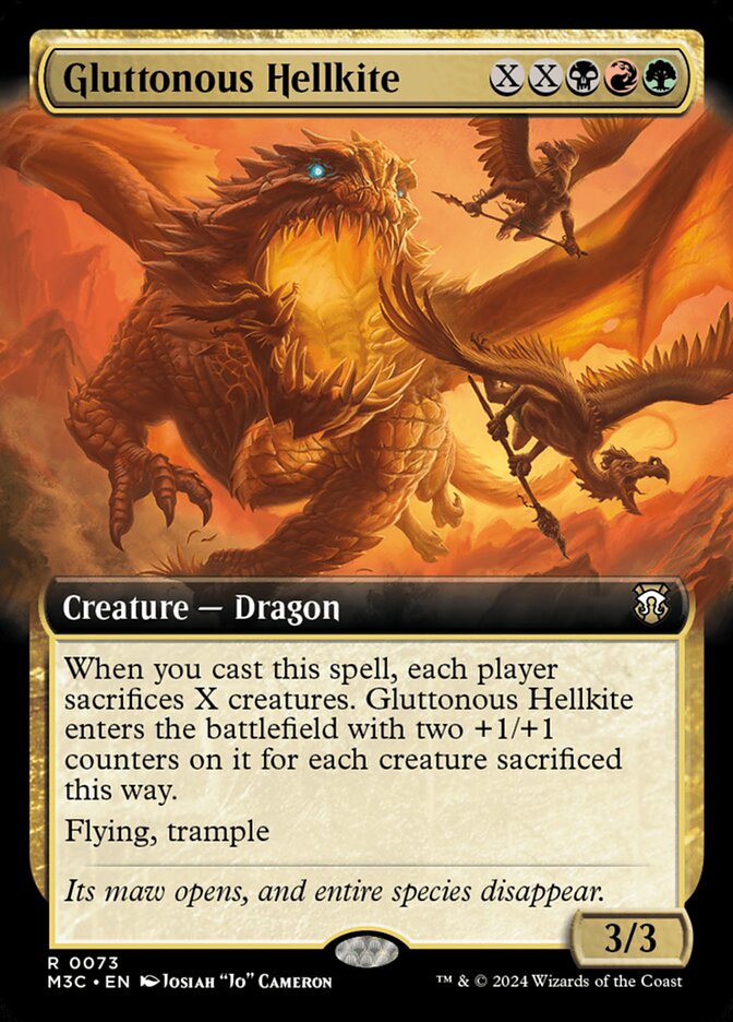 Gluttonous Hellkite M3C-73 Modern Horizons 3 Commander Magic card