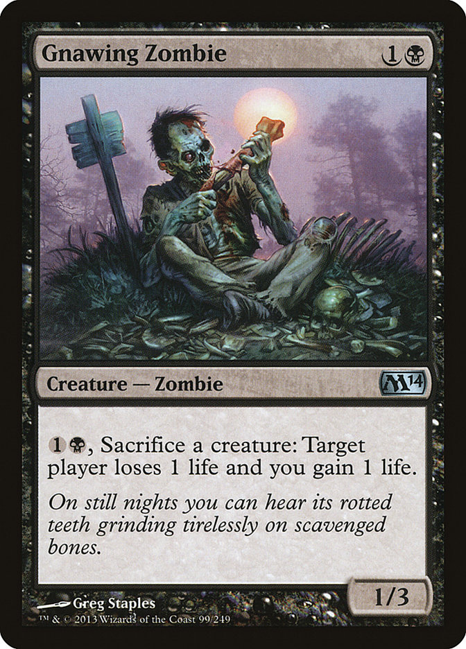 Gnawing Zombie M14-99 Magic 2014 Magic card