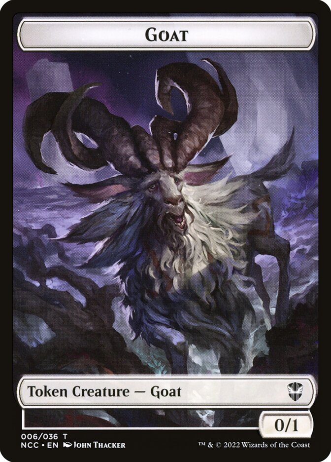 Goat TNCC-6 New Capenna Commander Tokens Magic card