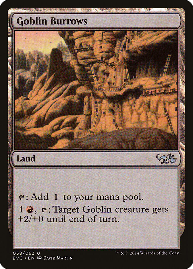 Goblin Burrows EVG-58 Duel Decks Anthology: Elves vs. Goblins Magic card