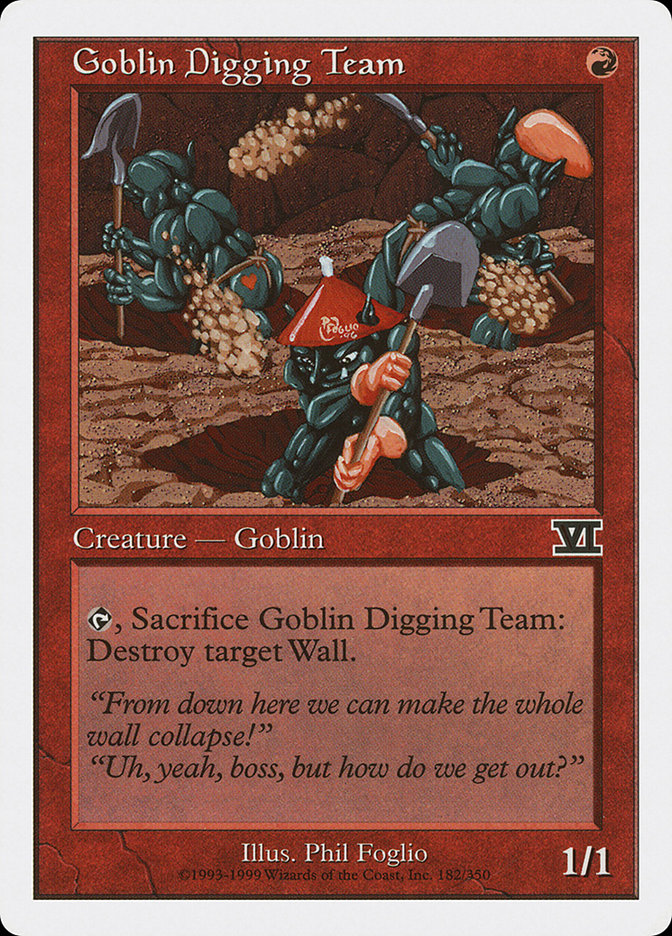 Goblin Digging Team 6ED-182 Classic Sixth Edition Magic card