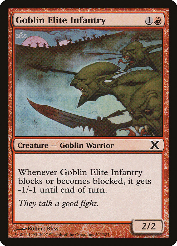 Goblin Elite Infantry 10E-206 Tenth Edition Magic card