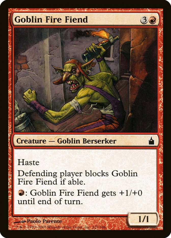 Goblin Fire Fiend RAV-127 Ravnica: City of Guilds Magic card