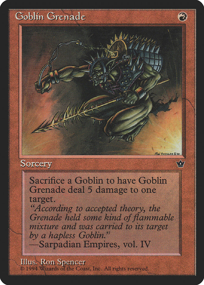 Goblin Grenade FEM-56A Fallen Empires Magic card