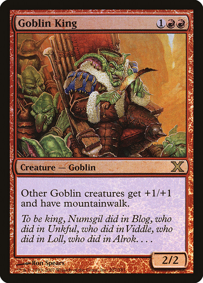 Goblin King 10E-207STAR Tenth Edition Magic card