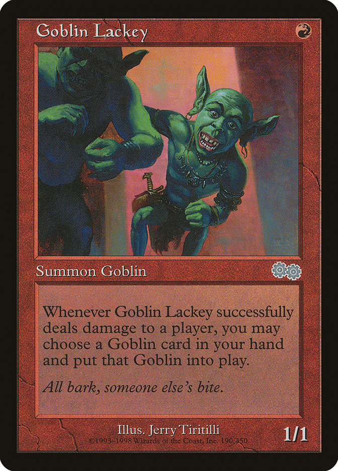 Goblin Lackey USG-190 Urza's Saga Magic card