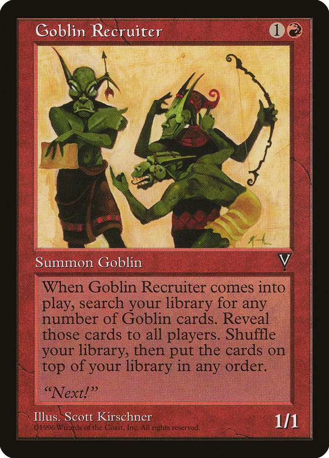 Goblin Recruiter VIS-80 Visions Magic card