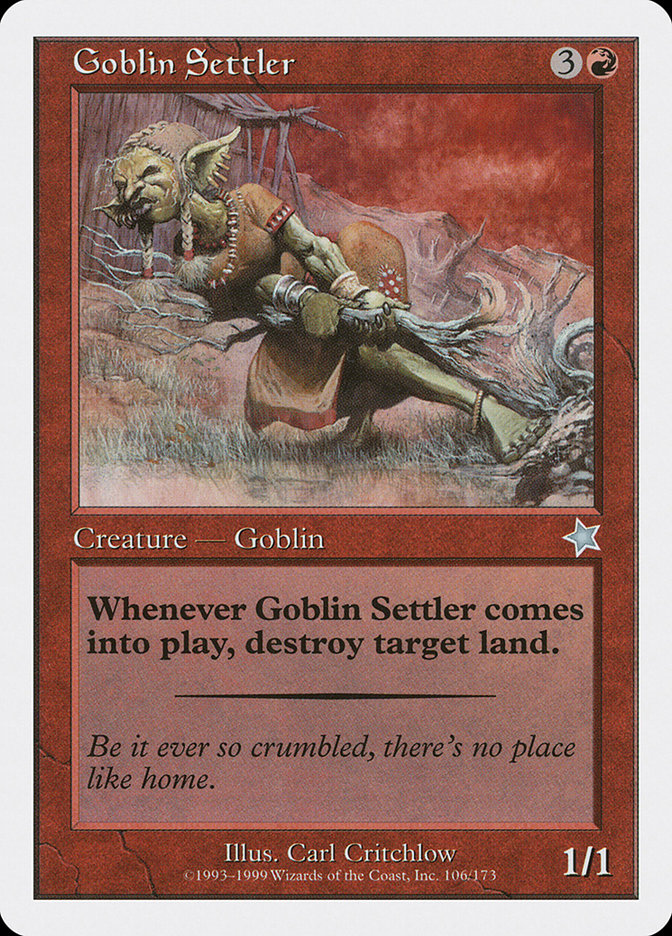 Goblin Settler S99-106 Starter 1999 Magic card