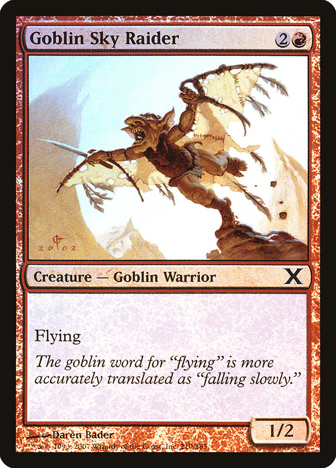 Goblin Sky Raider 10E-210STAR Tenth Edition Magic card