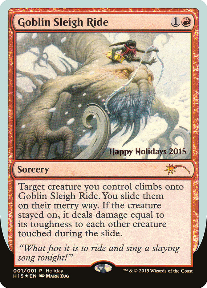 Goblin Sleigh Ride HHO-15 Happy Holidays Magic card