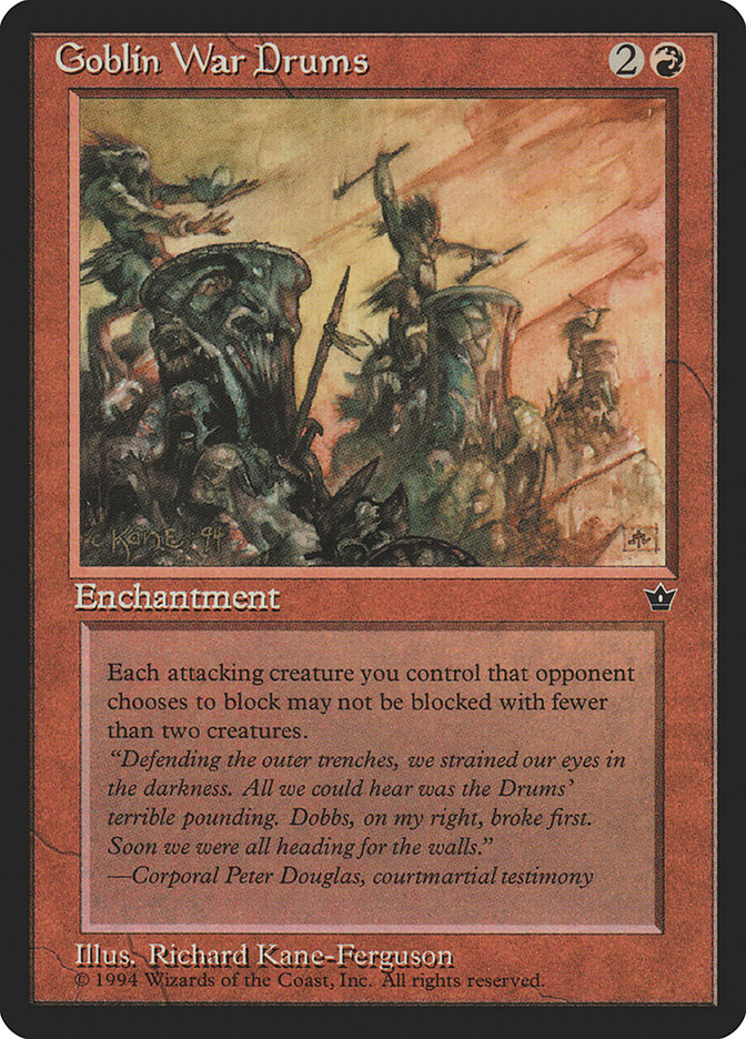 Goblin War Drums FEM-58B Fallen Empires Magic card