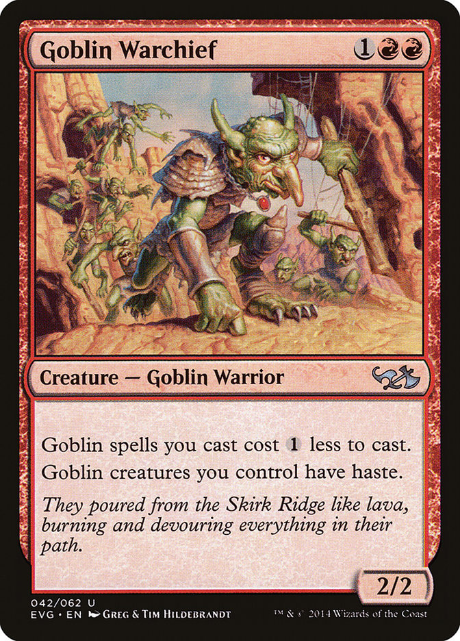 Goblin Warchief EVG-42 Duel Decks Anthology: Elves vs. Goblins Magic card