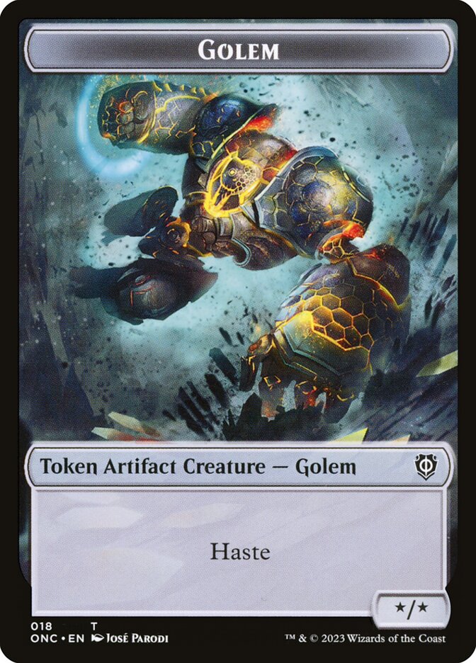 Golem TONC-18 Phyrexia: All Will Be One Commander Tokens Magic card