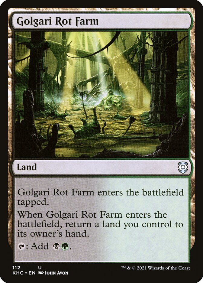 Golgari Rot Farm KHC-112 Kaldheim Commander Magic card